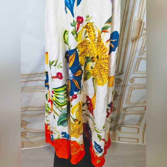 Alemais Flores Printed Flax Maxi Dress Multicoloured - Picture 6 of 12